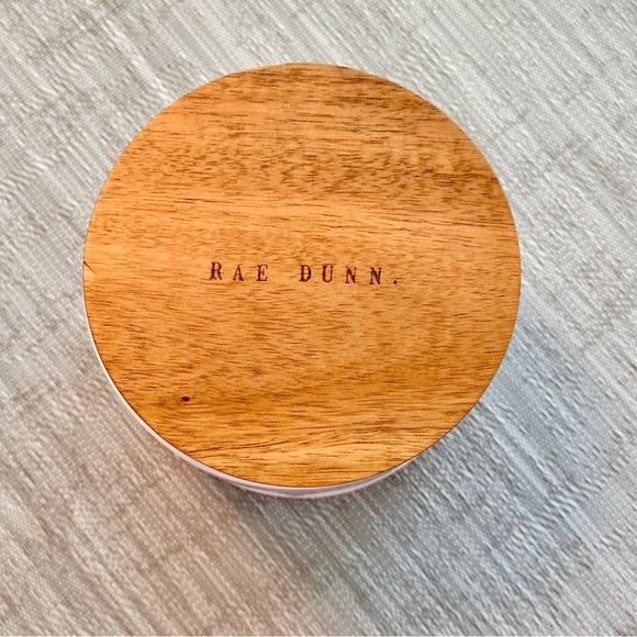 Rae Dunn TEA Ceramic Cellar Canister with Wood Lid BRAND NEW!! - Picture 2 of 5